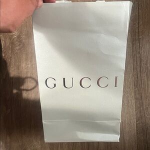 Gucci Elegant Silver Gift Bag